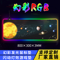 Originally rustic RGB luminous keyboard pad slow rebound wrist rubber pad office computer black cloth game pad