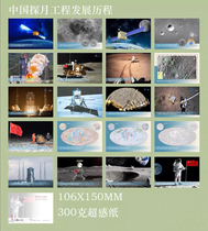Development History of Chinas Lunar Exploration Project in 2024 Change Exploration Moon Map Postcard Set of 20