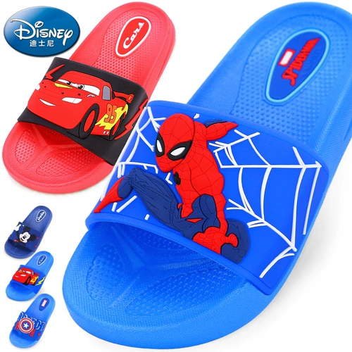 Дисней, детские летние тапочки для мальчиков, нескользящие слайдеры