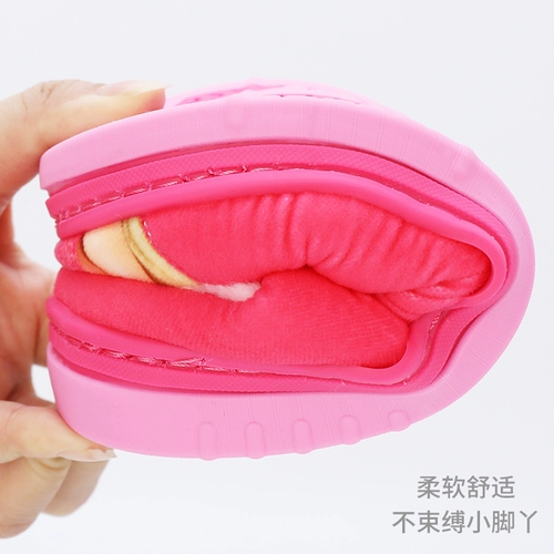 Детские тапочки, демисезонная нескользящая детская мультяшная милая обувь для принцессы