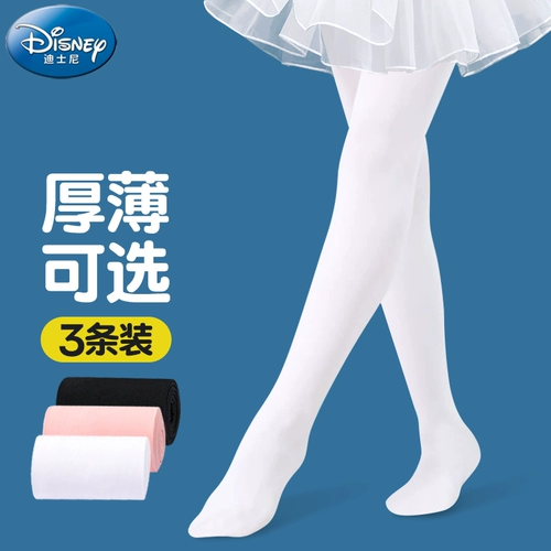 Дисней, детские осенние летние тонкие гольфы, танцующие белые колготки