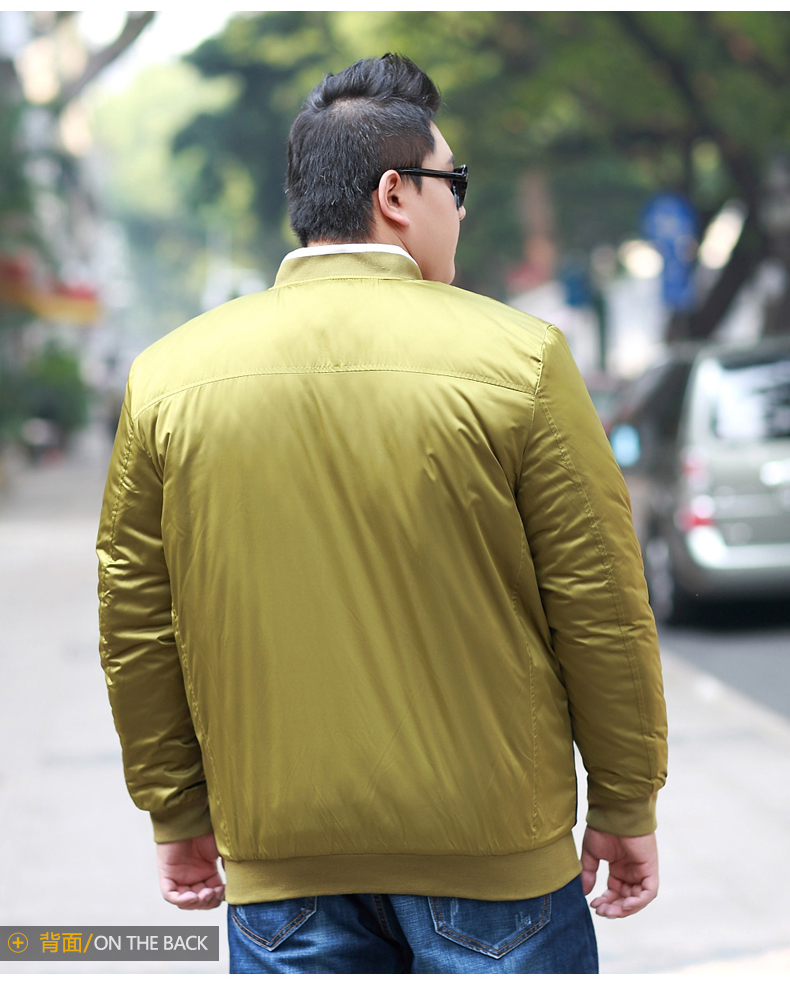 Ưu đãi đặc biệt cho nam cộng với chất béo cotton dày ấm áp thời trang phù hợp với màu mỡ chất béo thủy triều cực lớn áo ấm áo khoác bò nam