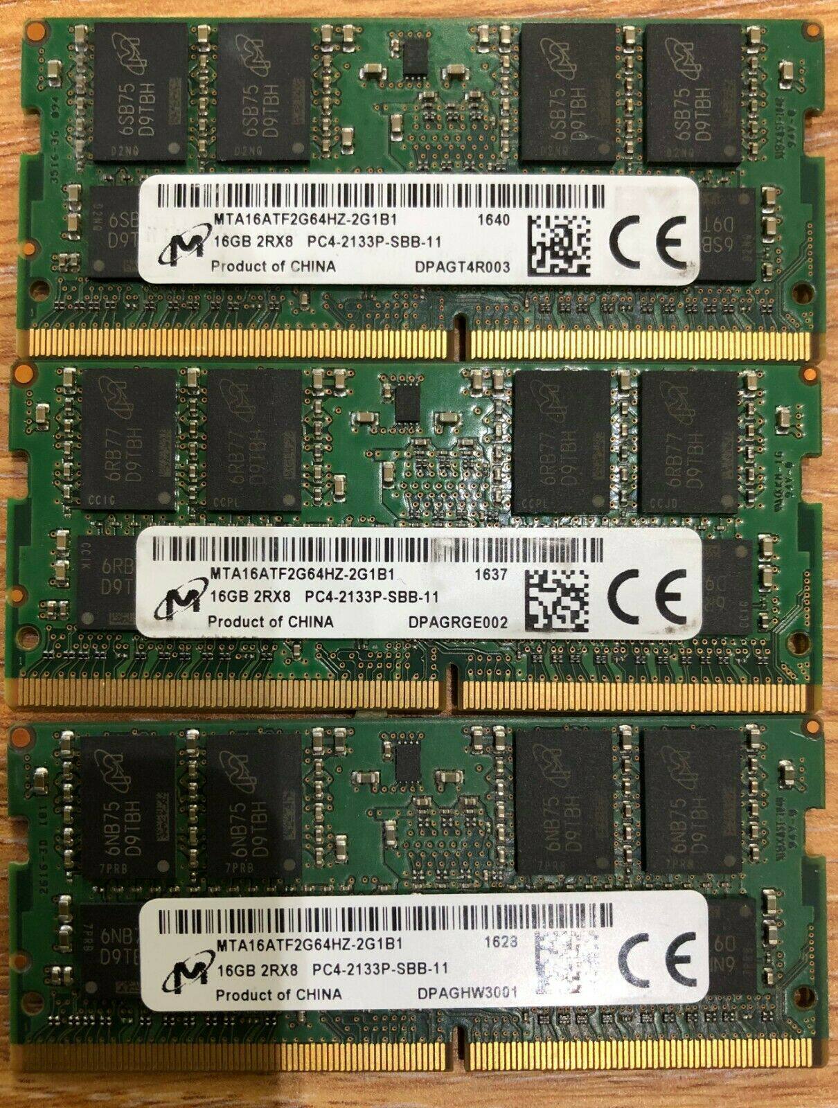 Magnesium 16G 2RX8 PC4-2133P MTA16ATF2G64HZ-2G1B1 Notebook memory bar