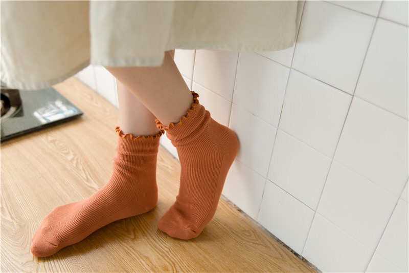 Nhật Bản và Hàn Quốc kẹo tai màu kẹo dẻo miệng vớ vớ cotton phụ nữ mang vớ tháng vớ trong ống vớ nữ - Bít tất nữ bi tất đẹp
