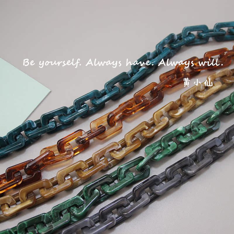 Women's Acrylic Bag Chain, Bag Chain Accessories, Chain Wide Shoulder Strap, Acrylic Bag Strap, Resin Long Chain, Thick Shoulder Strap