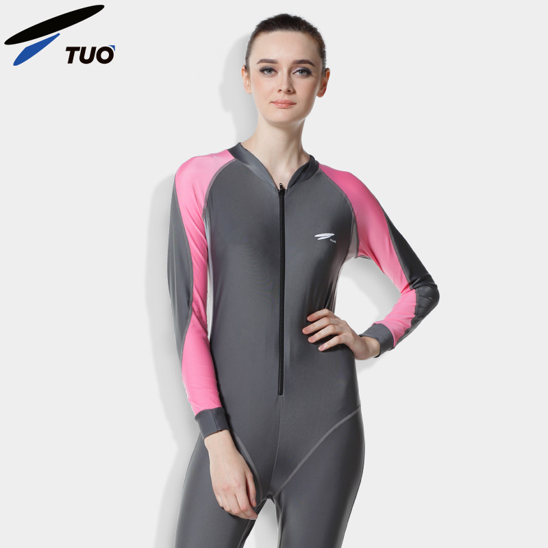 TTUO connected swimsuit sunscreen snorkeling female sunscreen wetsuit diving suit for children with swimsuit snorkeling