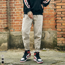 Furnace overalls mens trendy brand small straight pants Korean trousers trend pants spring and autumn mens small feet casual pants