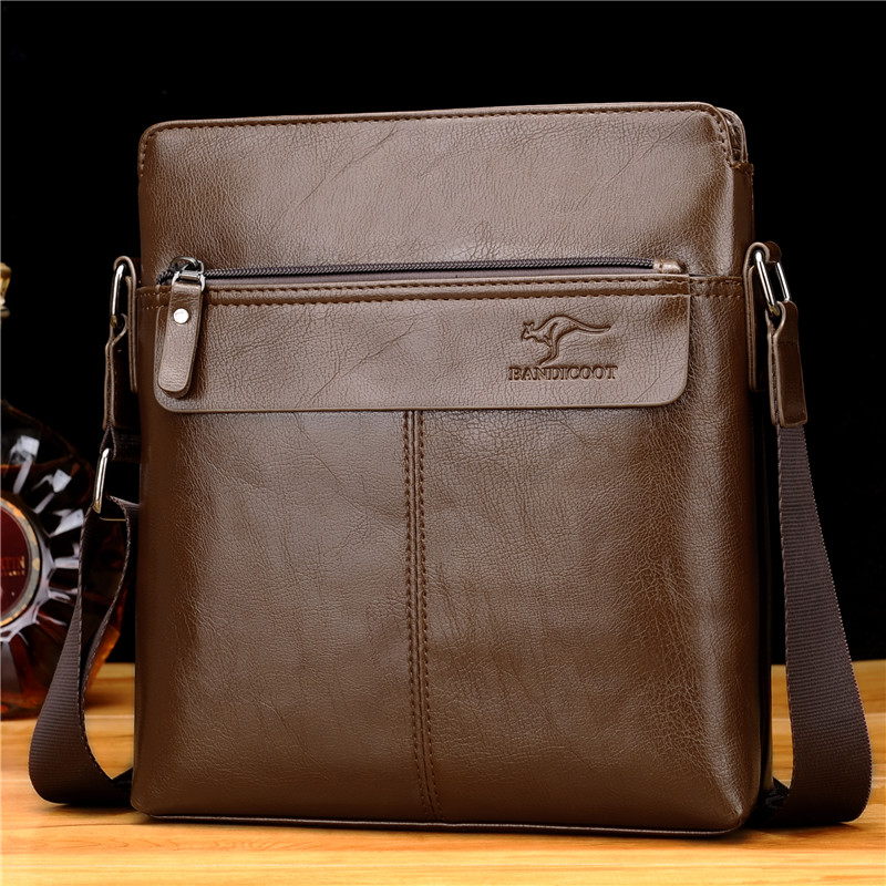 Man Bag Single Shoulder Bag Slanted Satchel Men Genuine Leather Business Casual Bag Bag Small Hanging Bag Vertical fashion Backpack Men's Leather Bag-Taobao