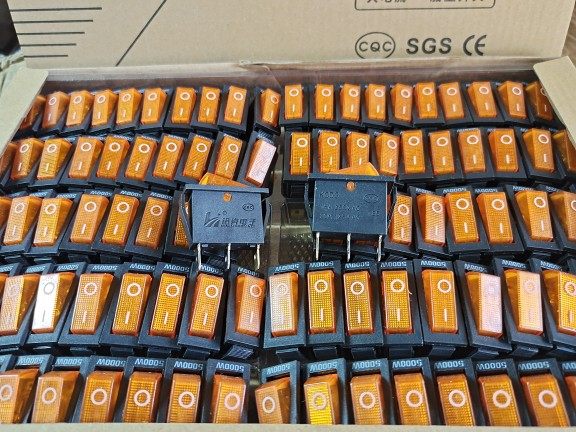 铭亮船型开关 多用锅电热锅开关 5000W 双银点 CQC认证 100个价