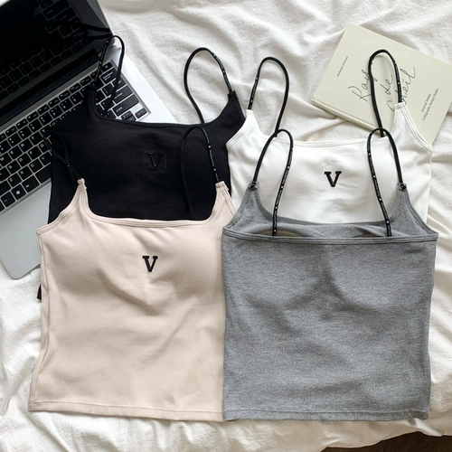 Сексуальные вставки в бюстгальтер, топ с чашечками, бюстгалтер, тонкий ремешок, коллекция 2023, облегающий крой