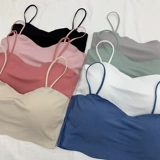 Летний однотонный сексуальный бюстгальтер пуш-ап, шелковый бюстгальтер-топ, топ с чашечками