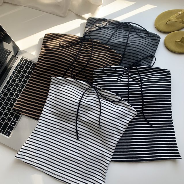 Striped strap strap suspender vest for women in summer