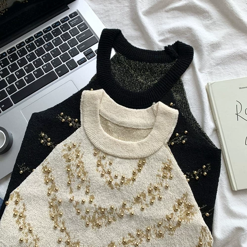 Короткий трикотажный бюстгальтер-топ, майка топ, черный топ с чашечками без рукавов, французский стиль