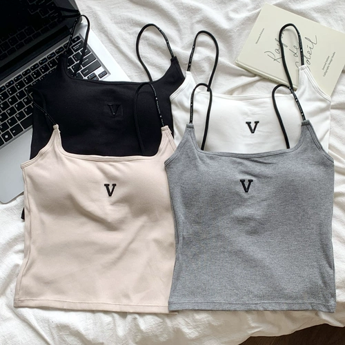 Сексуальные вставки в бюстгальтер, топ с чашечками, бюстгалтер, тонкий ремешок, коллекция 2023, облегающий крой