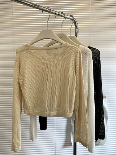 Трикотажная накидка, шерстяной летний свитер, рубашка, защита от солнца