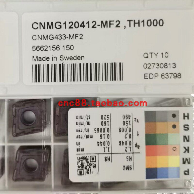 SECO Spanbrecher-Wendeschneidplatte negativer Pin WNMG080404W-MF2,TP2501