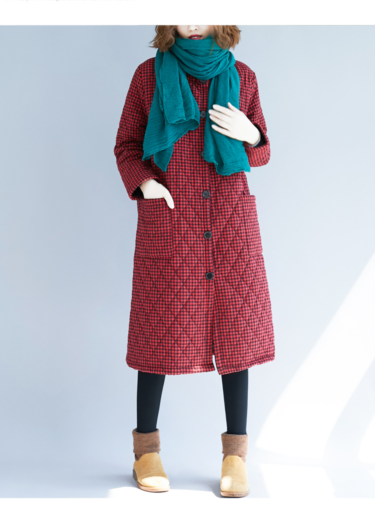 Áo khoác cotton mùa đông mới nữ retro đã mỏng trong phần dài của vải cotton và lưới lanh áo khoác ấm áo khoác cotton dày áo phao lông vũ uniqlo nữ
