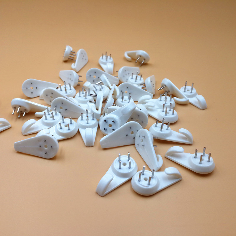 50pcs medium size hook wall nail hanging picture frame nail Photo frame incognito nail Strong hanging invisible wall nail hook free drilling