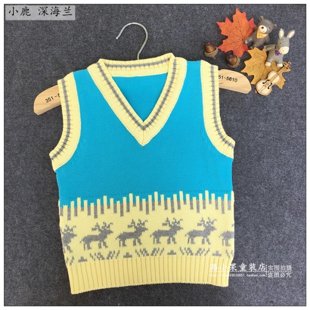 Mùa xuân và mùa thu bé bông đan vest trẻ sơ sinh len trẻ em trai và bé gái sợi bông vest áo gile vest bé trai