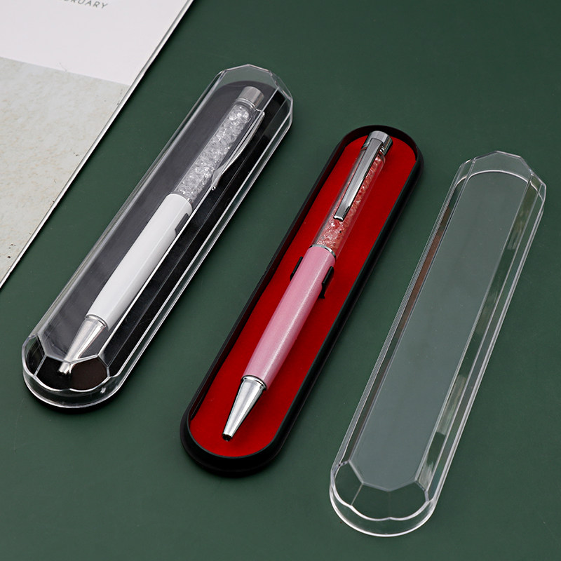 Factory direct supply polygonal plastic gift packaging box pen case stationery box office wholesale oval box