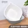 Japanese frosted square children's baby washbasin Household plastic basin Kitchen wash basin Small round fruit plate thickened