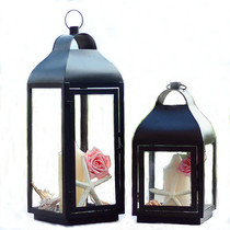 Customize the outdoor iron art retro windproof long Ming scented lavender candle for the Buddha ground ghee oil kerosene horse light hood Sub-swing piece