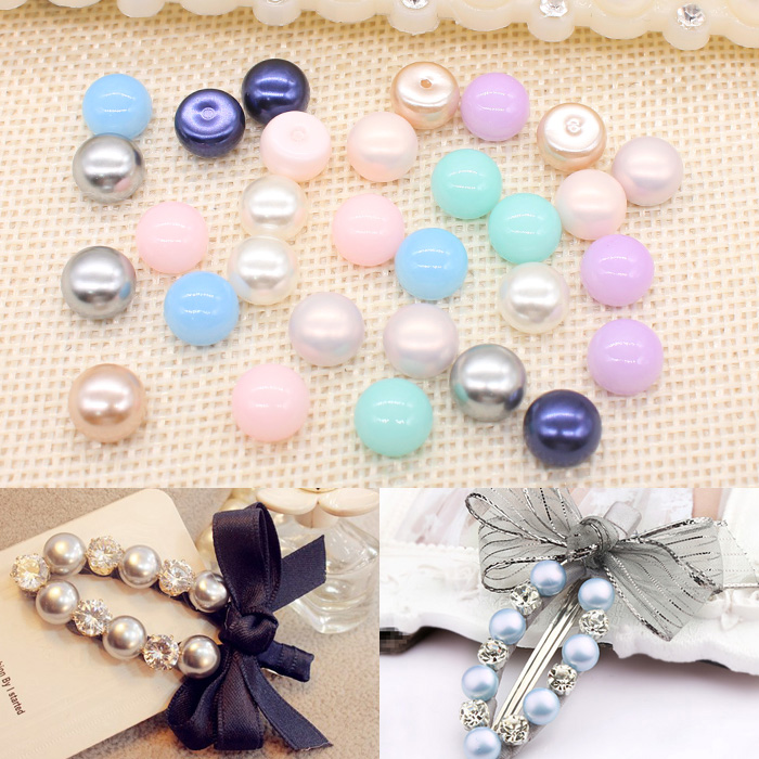 8mm Korea's new Phantom Bread Beads Steamed Bread Imitation Pearl Diy Hair Accessories Handmade Hairpin Material