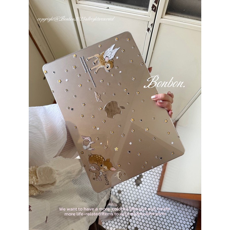 Bonbon【Nara Deer】Original Bambi ins Pc Hard Shell Transparent Case Suitable for Apple Computer Anti-Collision MacBook Air/Pro 13inch 14inch Protective Case