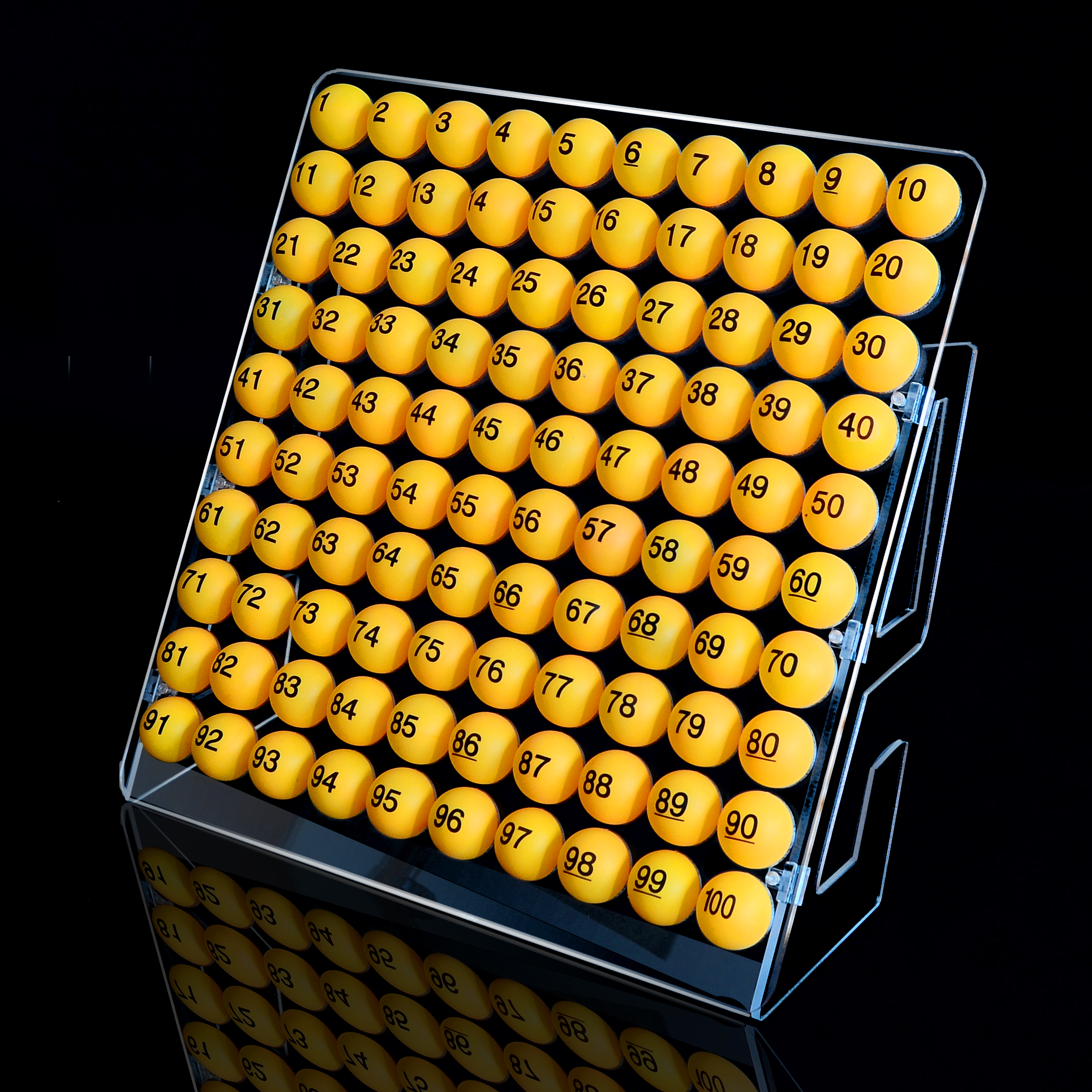 Swing ball ball rack Lottery machine ball box Acrylic display put the ball rack bidding transparent table tennis ball rack