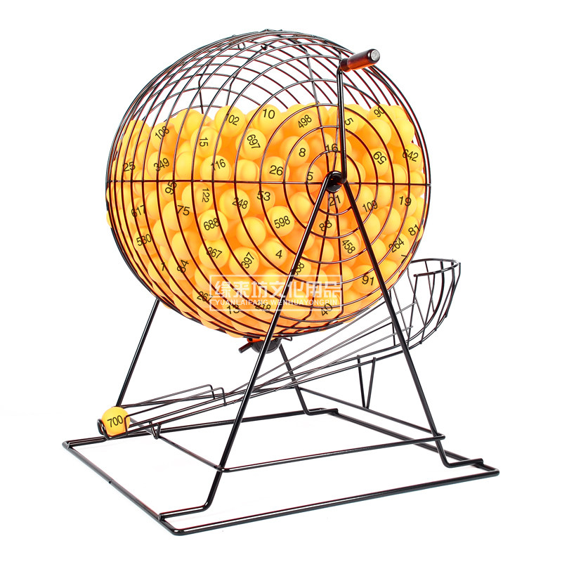 [USD 309.46] Extralarge lottery machine hand shaker metal raffle