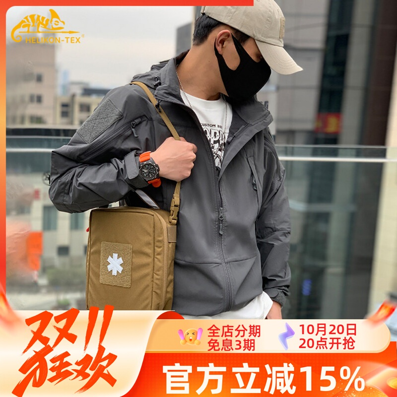 Outdoor Softshell Jacket for Men, Helikon Winged Cavalry Waterproof Tactical Sports Jacket, Light Cavalry Multifunctional Coat