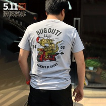American 5 11 round neck new printed short-sleeved T-shirt 51141243 casual badge cotton 4124241280ADA