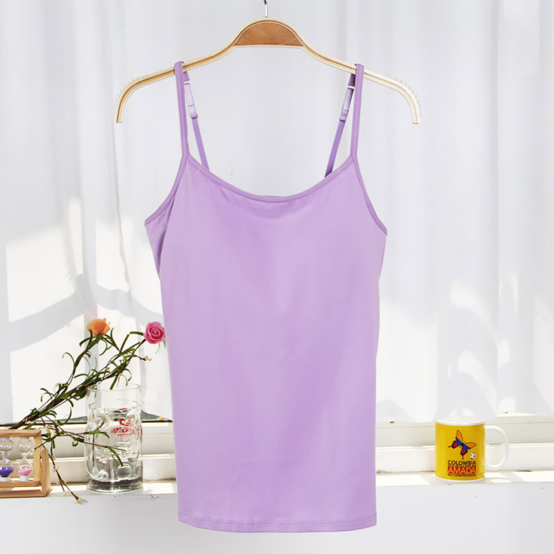 Phúc lợi pajama womens đầu với sling dưới ngực đệm áo thun bông vest nữ mùa hè quần áo nhà sexy.