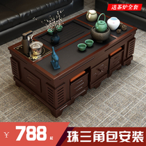 Kung Fu tea coffee table Automatic water supply with tea set Tea table Multi-function integrated tea drinking tea brewing table Tea art tea ceremony
