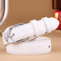 Belt ladies casual simple Joker Korean thin belt Womens Korean version of pin buckle decorative dress belt students