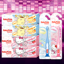 Shuksu Shuk Childrens toothpaste * 4 toothbrushes * 2 anti-moth swallowing less fluorine 2-3-4-5-6-7-8-9-12 years old