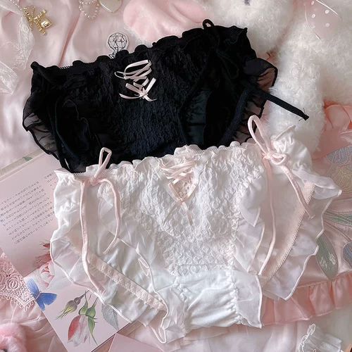 Японский милый сексуальный ремень, лента, белое нижнее белье, стиль Лолита