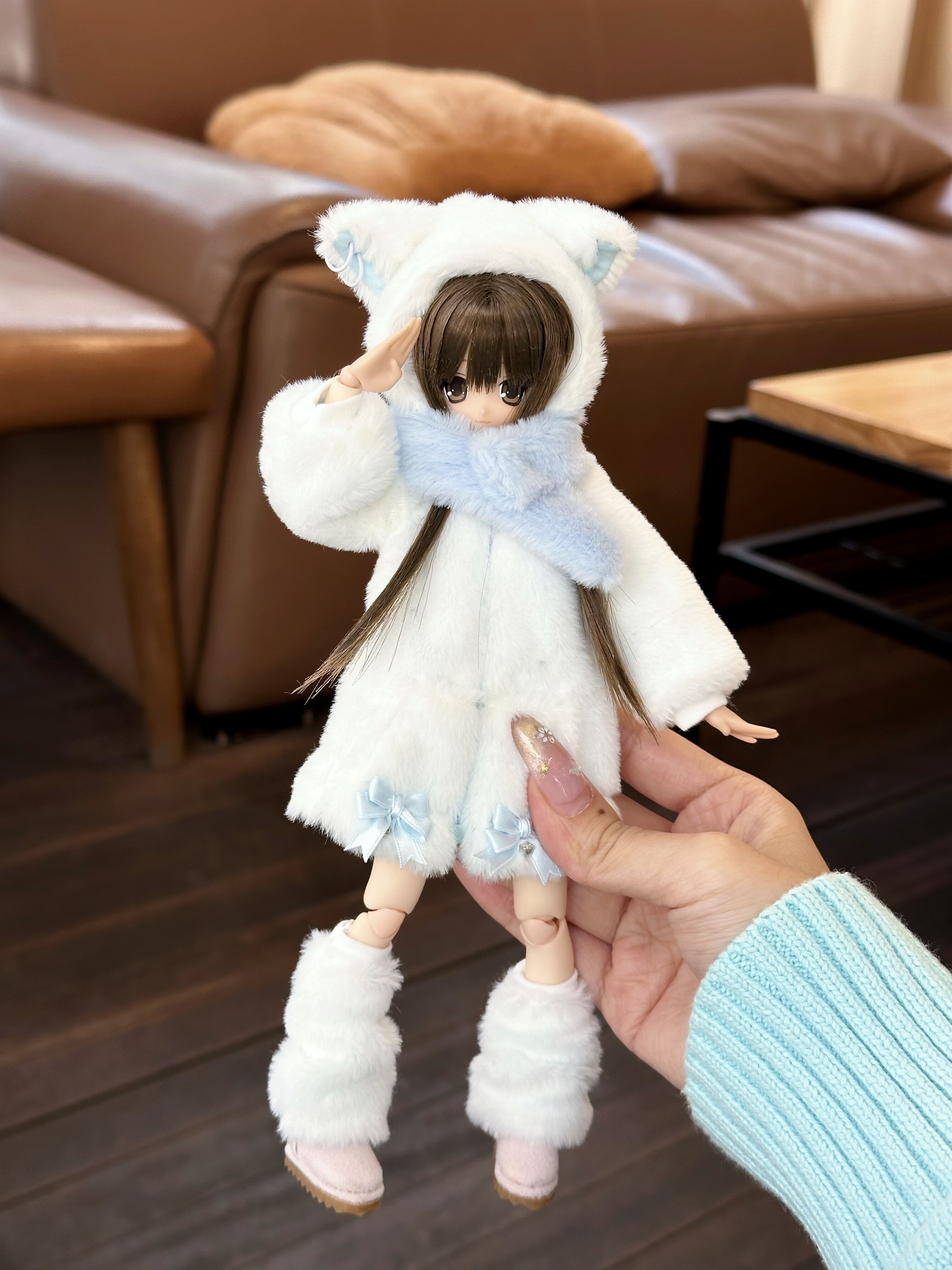 Одежда для кукол BJD （菜包猪肉铺）ob24 p20 azone 娃衣套装 奶芙喵团团