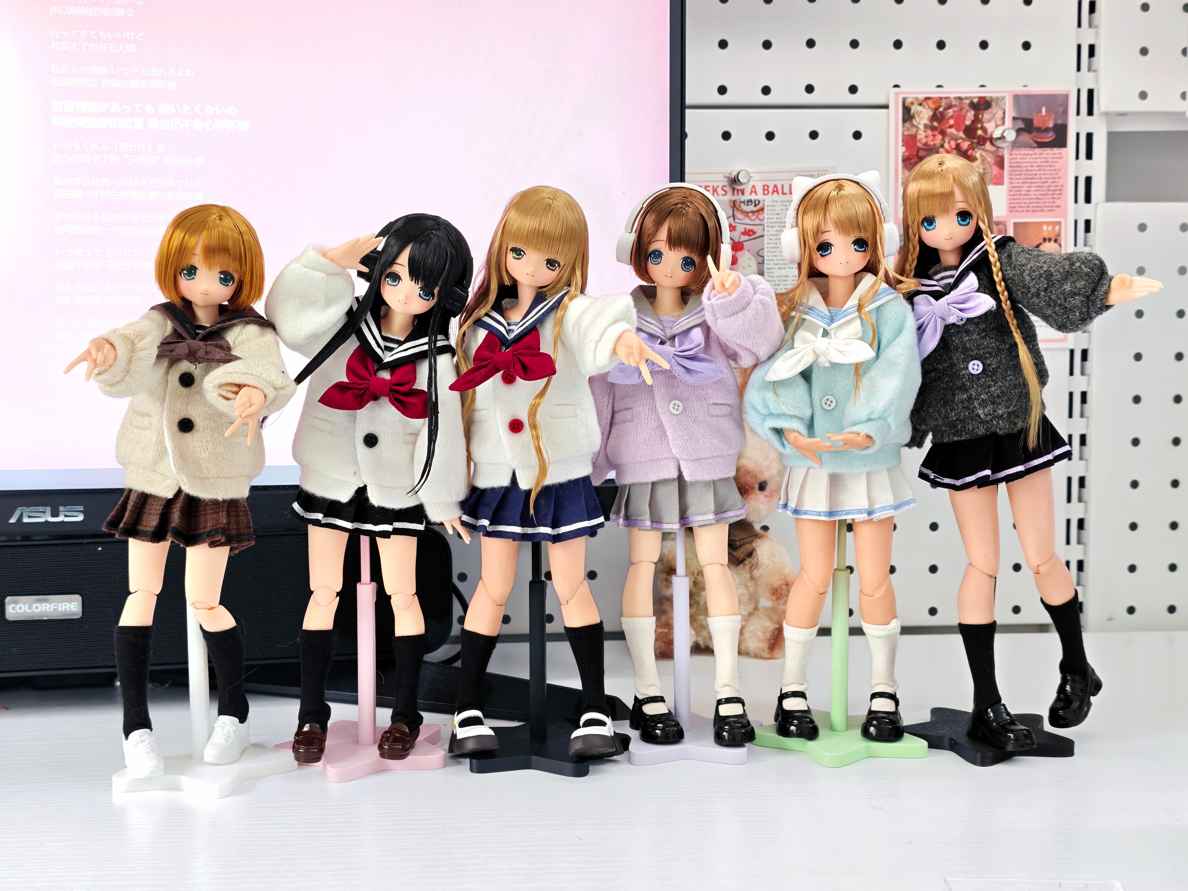 Одежда для кукол BJD （菜包猪肉铺）ob24 azone p20 娃衣套装学生制服青空日记