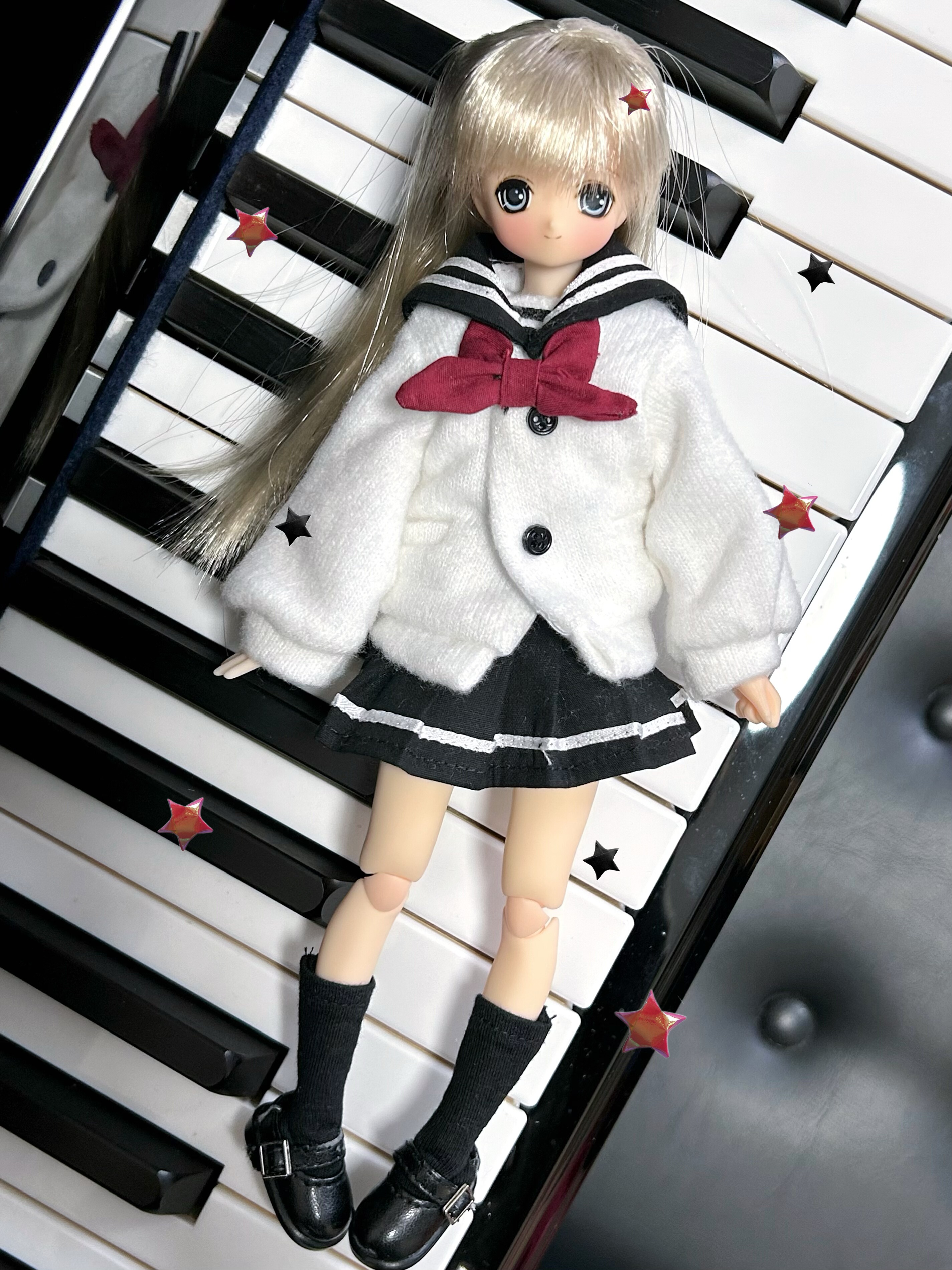 Одежда для кукол BJD （菜包猪肉铺）ob24 azone p20 娃衣套装学生制服青空日记