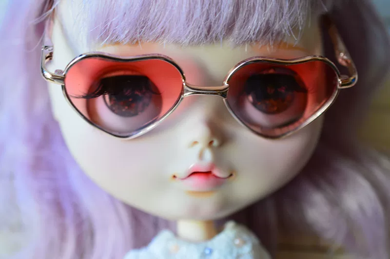 Кукла Blythe маленькая тканьная povz pullip может подарить очки очки в виде сердца любви