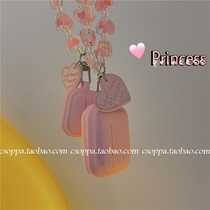ins minimal pink love chain hanging airpods3 headset suit for Apple 1 2 pro silicone soft shell