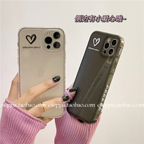 Side Side Simple Love Applies iPhone 13 12 promax Apple 11 mobile phone case 7 8p Transparent xr female