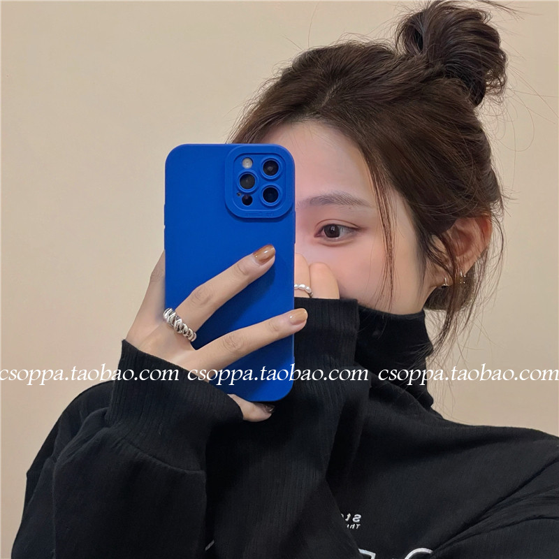 ins extremely brief Klein blue applicable iPhone13promax apple 12 phone protection shell 11 silicone xs xr frosted