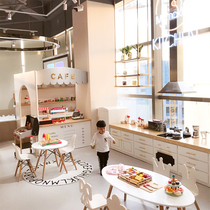 Parent-child restaurant childrens amusement facilities simulation refrigerator cabinet toy simulation kitchen doll home playground equipment