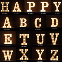 INS photo props letter light LED night light Confession creative birthday light Wedding decoration gift light string ornaments