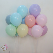 (Korea NEO)Macaron color double layer latex balloon ins style net red wedding birthday decoration set ball