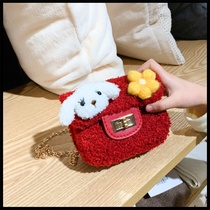 Childrens New Years small bag net Red fairy fashion Korean style princess little girl crossbody bag girls Korean version