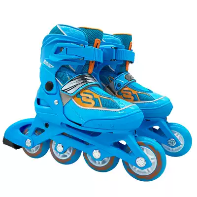 Slippery children's skates easy to learn lock wheel skates full set of beginners in-line wheels flash roller skates casual adjustable