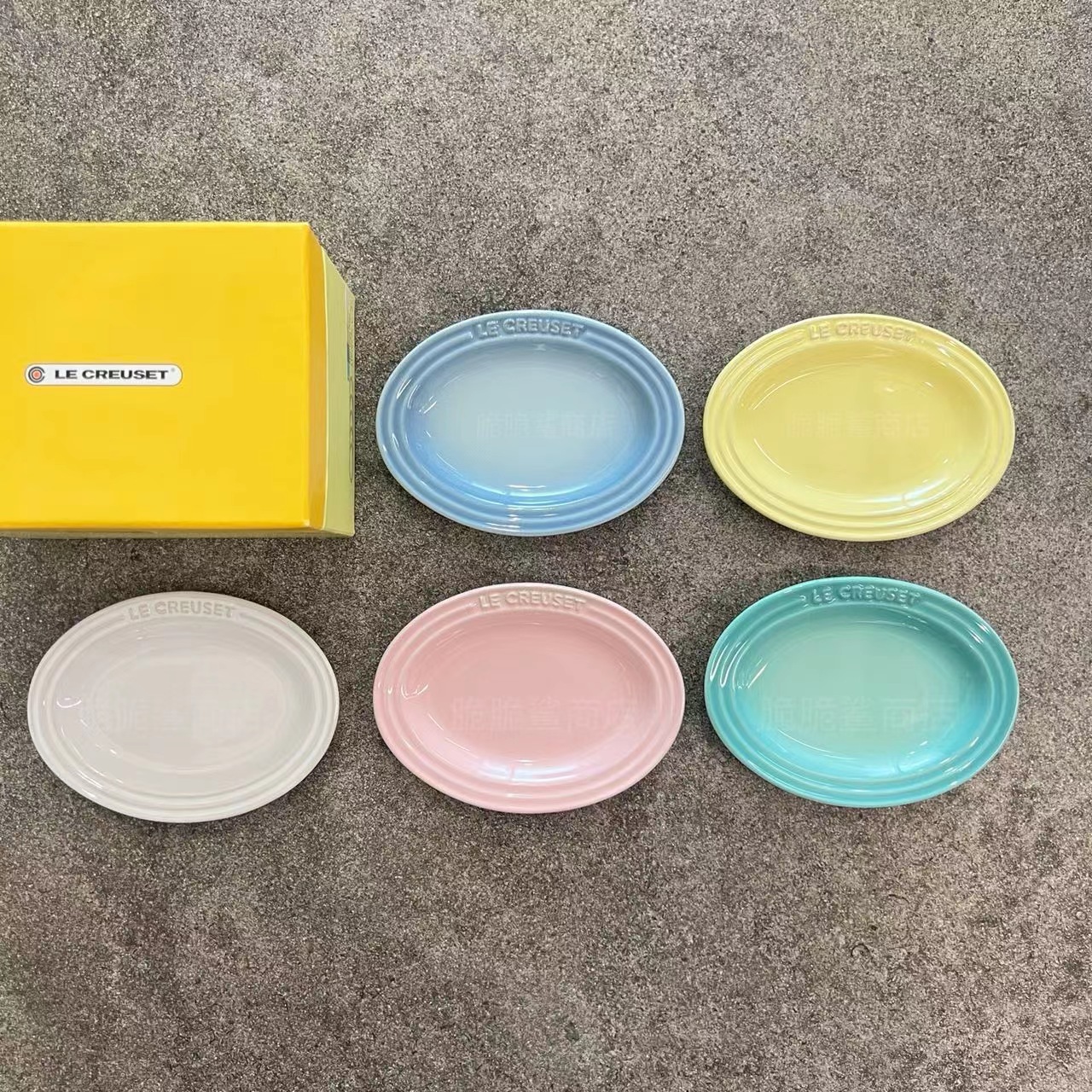 Crick Shark Le Creuset Colorful Mini Oval Disk Pre - Dish Dish Dessert Dish Flat Disk Color
